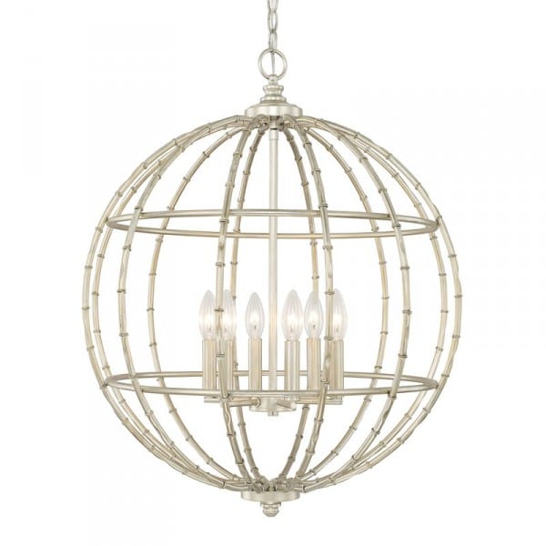 Colchester+6 Light+Globe+Pendant