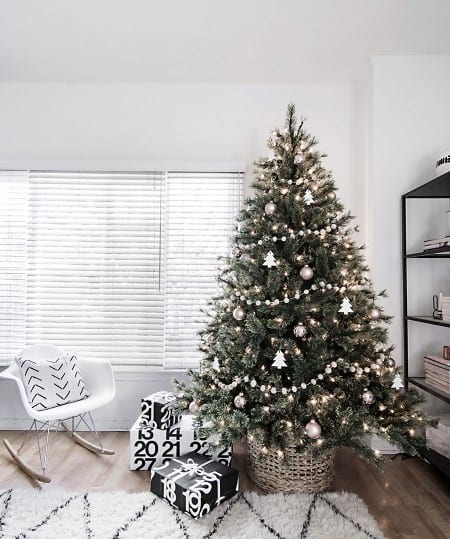 Minimal Scandinavian Christmas Tree Lit 9
