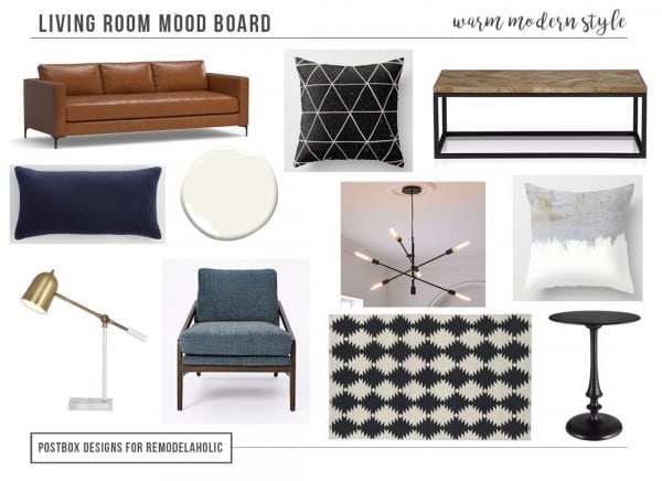 1 Room Styled 3 Ways: Modern Living Room by Postbox Designs Interior E-Design