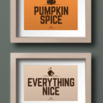 Fall Printable, Pumpkin Spice Everything Nice Set Of 2 Prints For Fall Gallery Wall, AD Aesthetic For Remodelaholic