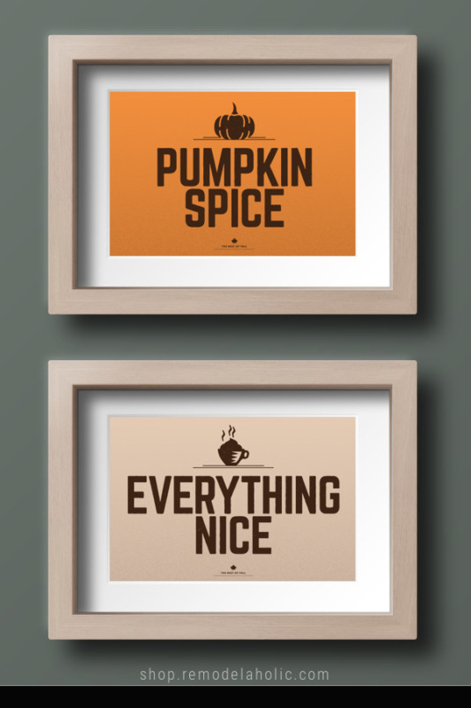 Fall Printable Set: Pumpkin Spice & Everything Nice | Remodelaholic