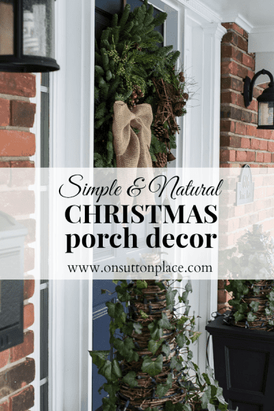 Simple Natural Christmas Porch Decor