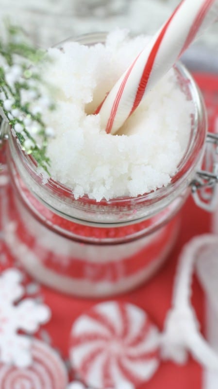 A Fun, Festive Beauty Gift For Christmas. Candy Cane Sugar Scrub Recipe Via Remodelaholic.com
