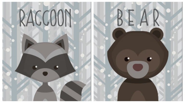 Free Winter Woodland Creature Printable Set | Remodelaholic
