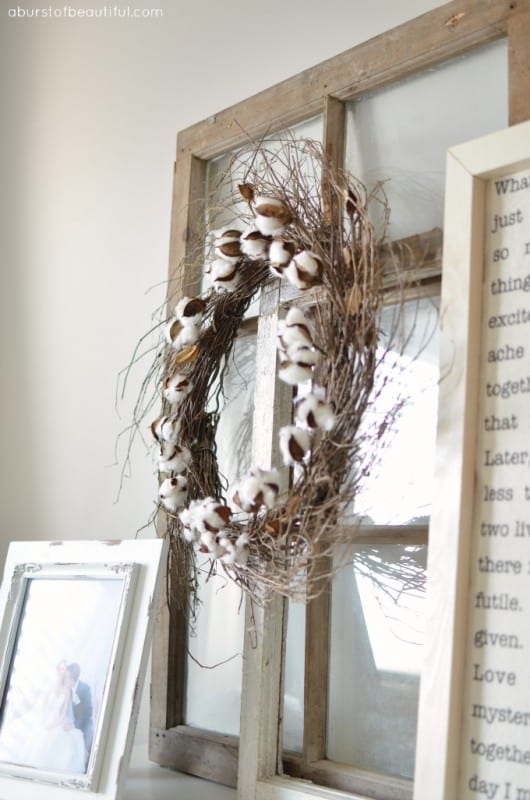 DIY Cotton Wreath 2