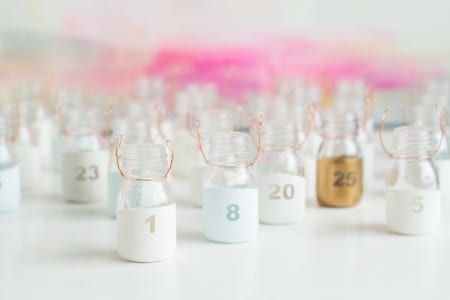 DIY Paint Dipped Advent Calendar Bottles Fall For DIY 5