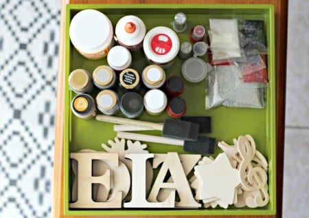 DIY Wood Glitter Ornaments Supplies 1024x721