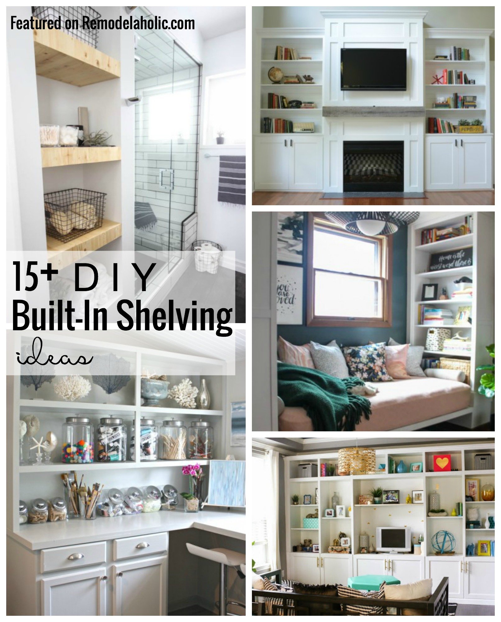 15+ DIY BuiltIn Shelving Ideas Remodelaholic