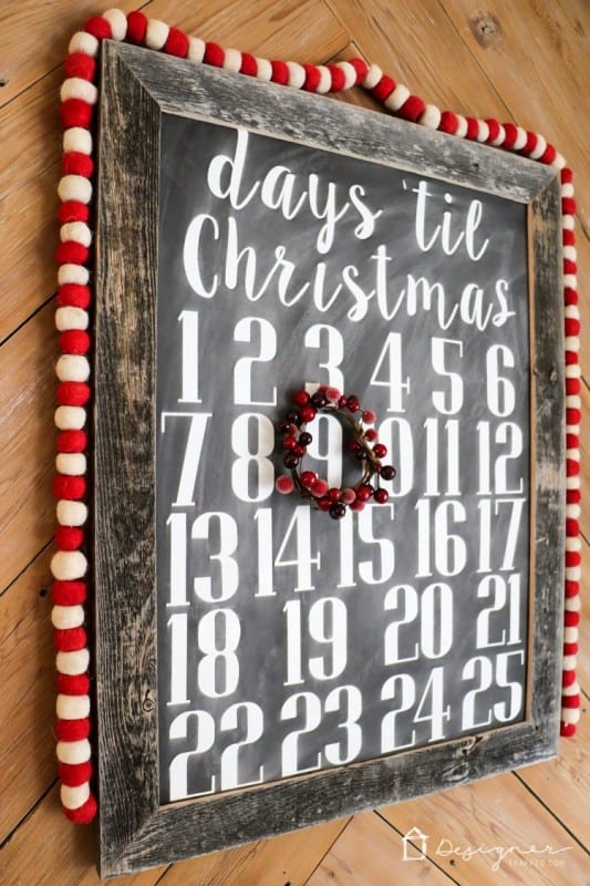 Easy Chalkboard Christmas Countdown, Designer Trapped