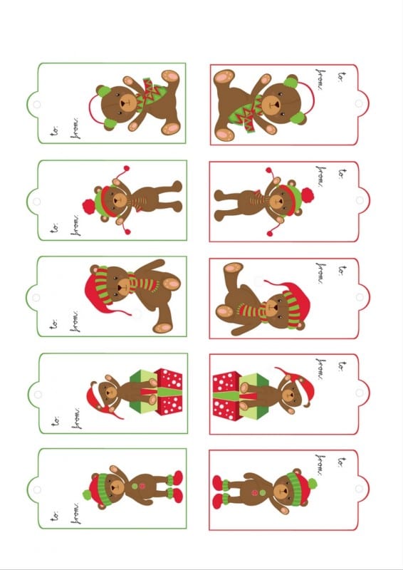 Teddies Gift Tags