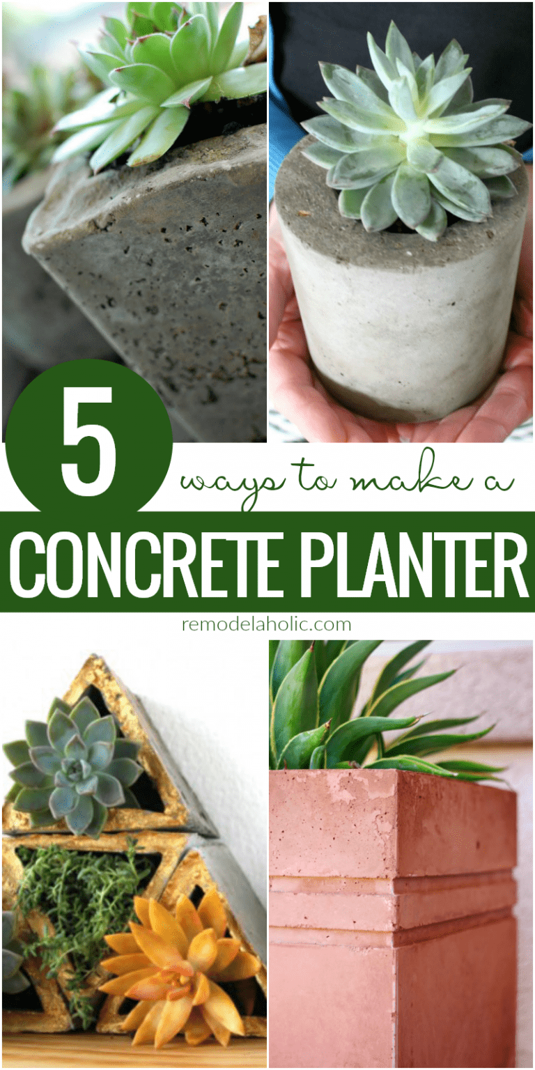 How to Make an Easy DIY Concrete Planter | Remodelaholic