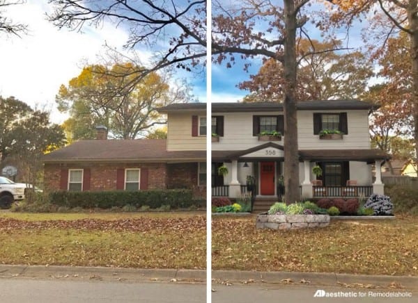 Colonial Porch Curb Appeal Ideas and Inspiration (with columns and railing)