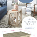 DIY Farmhouse End Table Woodworking Plans, Build A DIY Side Table For $20, Remodelaholic