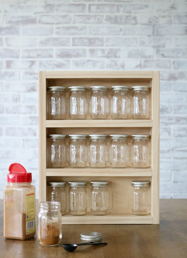 Build a Mini Mason Jar Spice Rack Remodelaholic