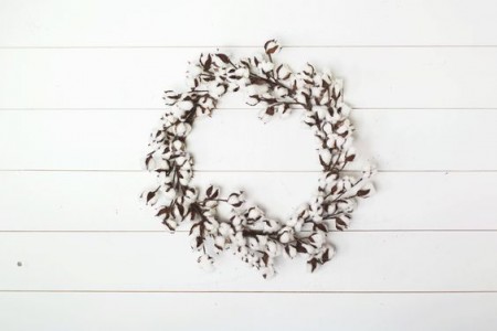 Magnolia Cotton Wreath Remodelaholic