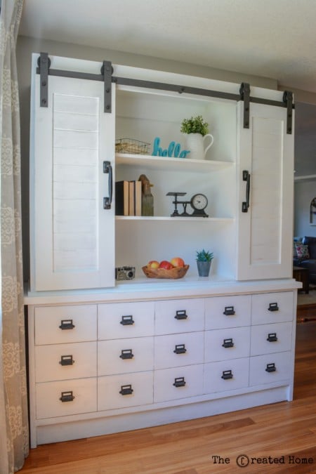 Best DIY Tutorials And Tips, Sliding Barn Door Hutch The Created Home