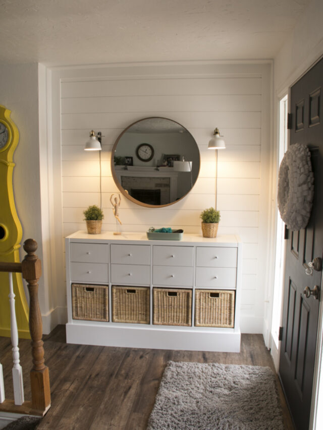 Ikea Kallax Hack for Entryway Storage
