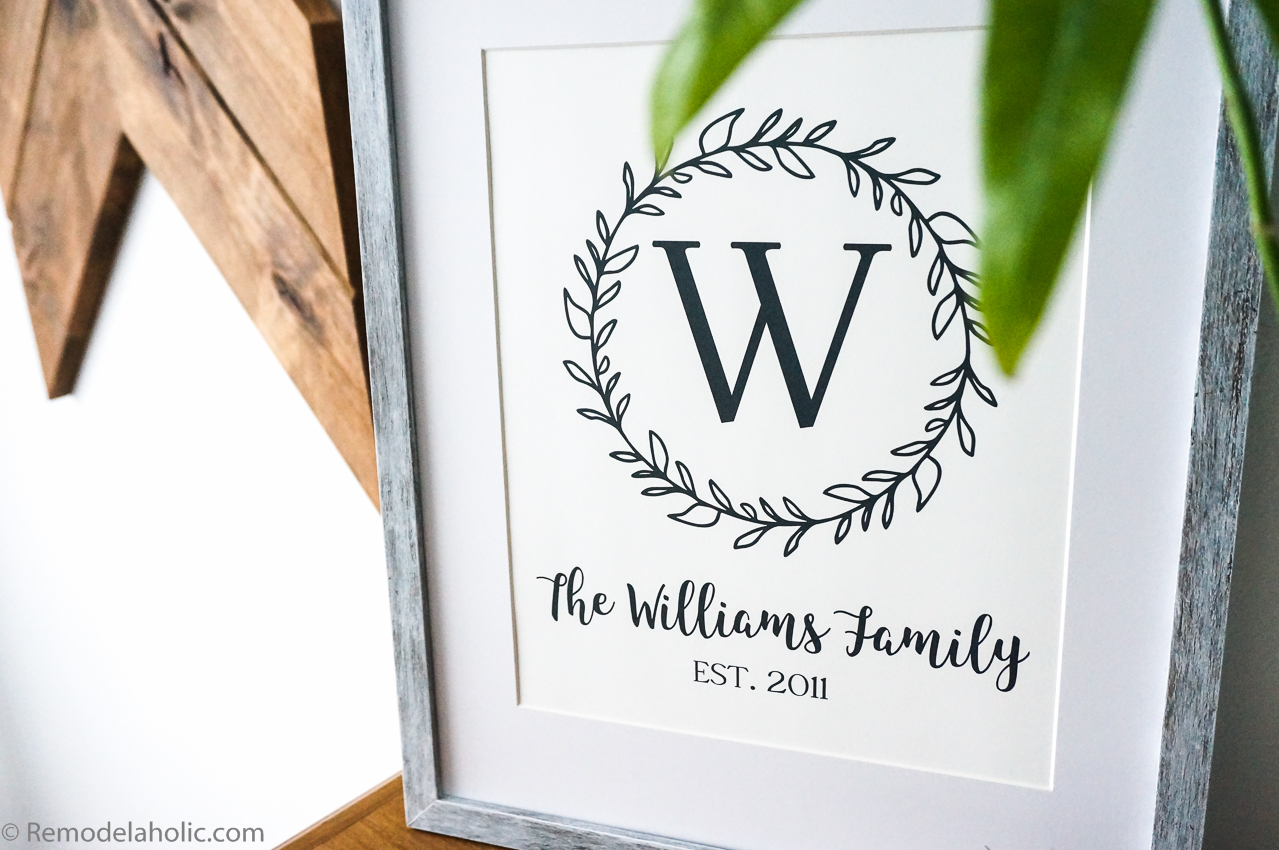 Printable Birch Tree Art Prints with Custom Carved Initials | Remodelaholic