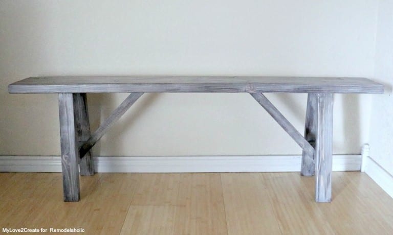 How to Build An Easy DIY Wood Bench for Just $25 | Remodelaholic