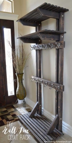 Hall Tree Coat Rack Empty Iso Pin