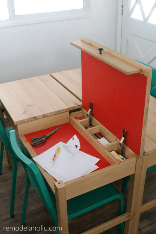 DIY IKEA Hemnes Desk Hack into Hidden Double Desk for Kids Remodelaholic