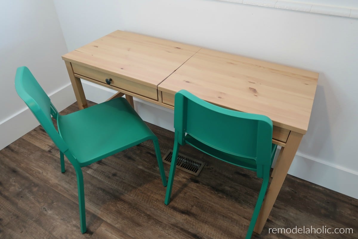 DIY IKEA Hemnes Desk Hack into Hidden Double Desk for Kids Remodelaholic
