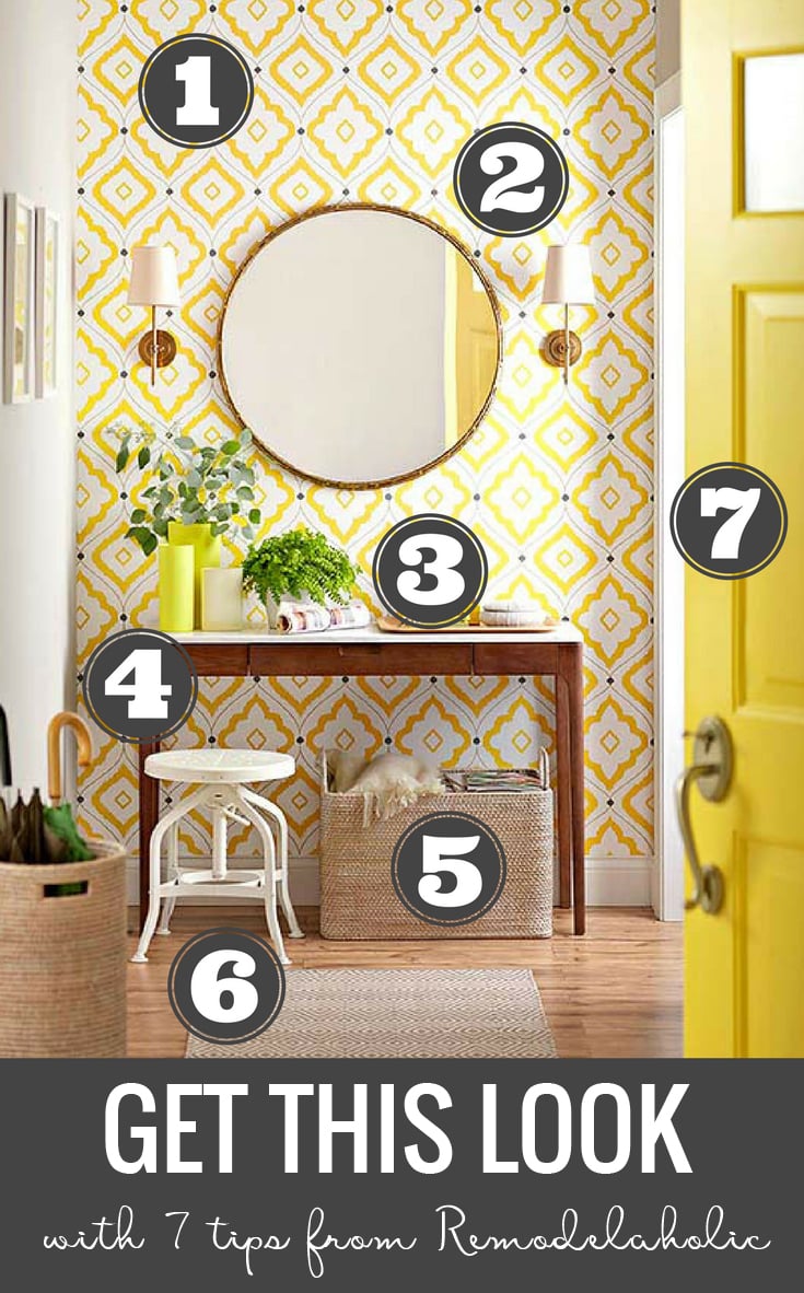 Remodelaholic Get This Look Cheerful Contemporary Entryway