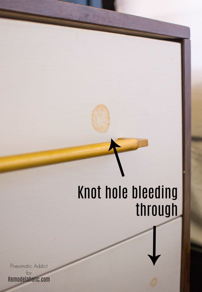 Painting Wood Furniture How to Permanently Cover Knots and Stain