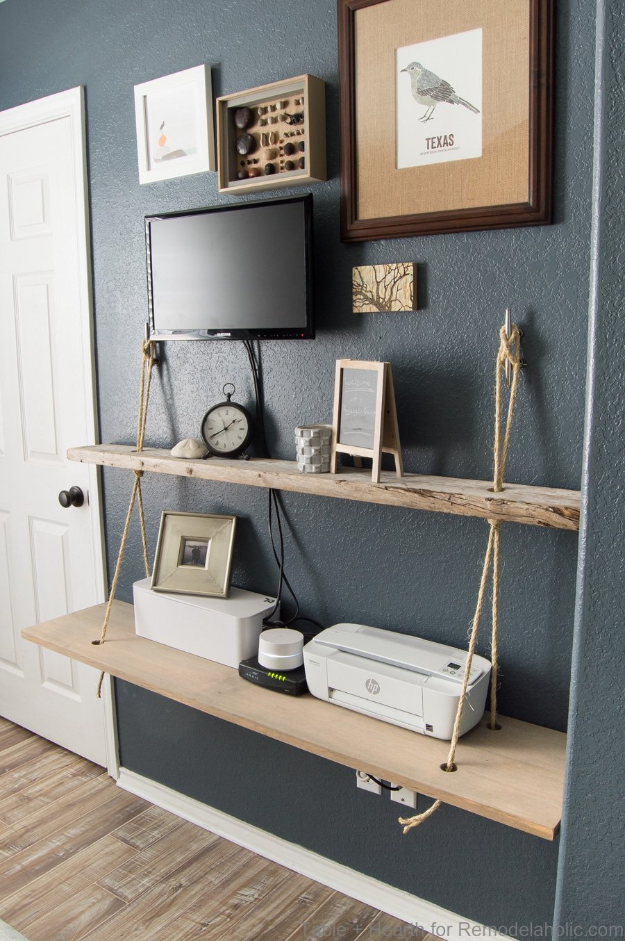 Nautical Organization Easy DIY Floating Rope Shelf Remodelaholic