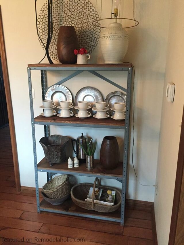 Metal And Wood Shelf DIY, Michelle Featured On Remodelaholic Wm