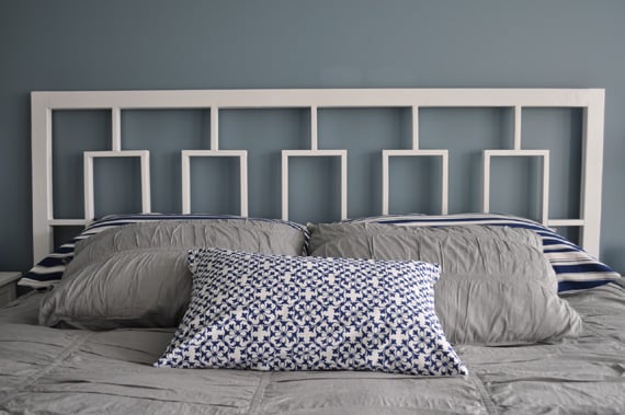 DIY Window Headboard, West Elm Knockoff, By Decor And The Dog Featured On @Remodelaholic