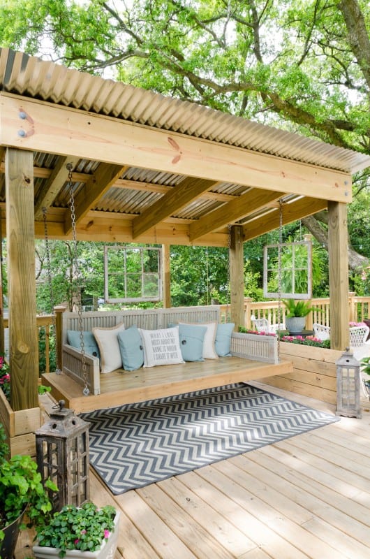 Porch Swing Shed With Daybed, House Plus Love