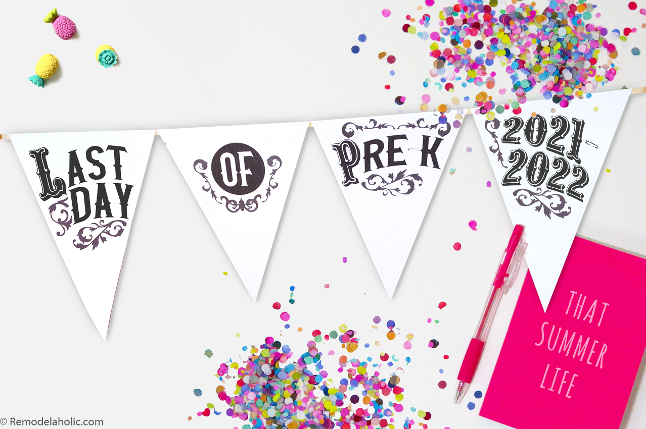 School's Out! Fillable Printable Last Day of School Signs (2024-2025) | Remodelaholic