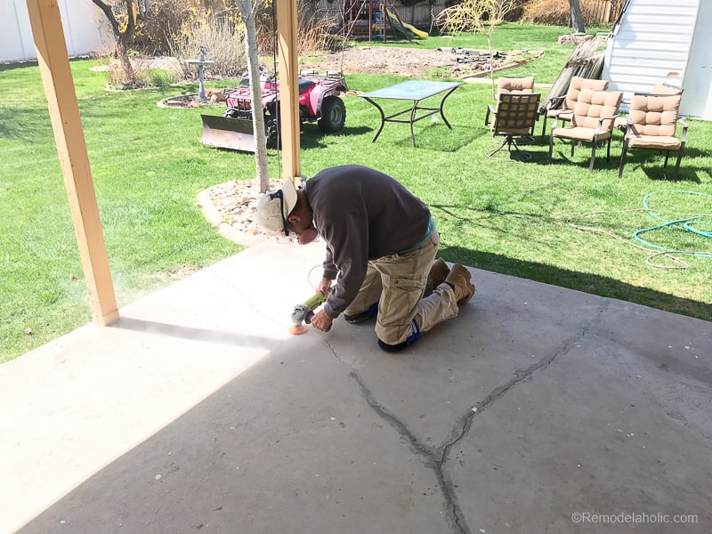 How To Paint A Concrete Patio With Tutorial Tips To Paint A Concrete Patio With Tutorial, How To Paint A Concrete Patio Bench