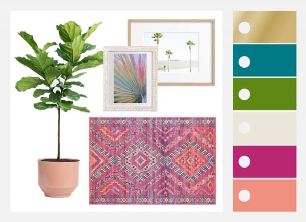 Colorful Fresh Tropical Decor Inspiration Ideas And Tips #remodelaholic Featured Image
