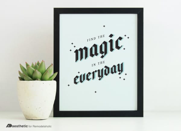 Free Printable Graphic Find The Magic AD Aesthetic For Remodelaholic Horizontal