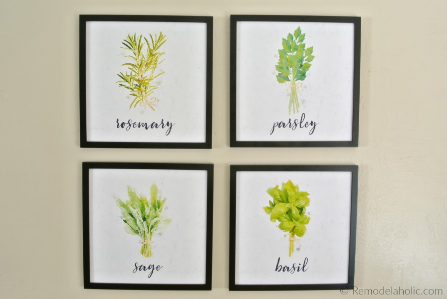 Kitchen Wall Art Printable: Watercolor Herb Art Set | Remodelaholic