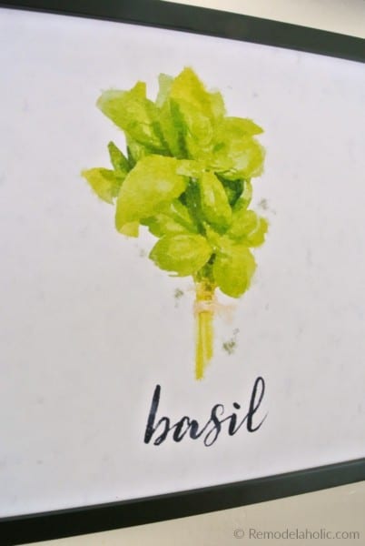Free Basil Kitchen Herb Printable Set Of 4 Watercolor Herb Art Prints Digital Download #remodelaholic
