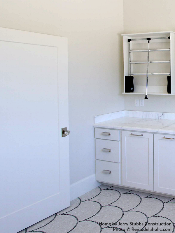 Two Tone White Paint In Laundry Room, Jerry Stubbs Construction And Tique And Company, 2018 Utah Valley Parade Of Homes Featured On Remodelaholic