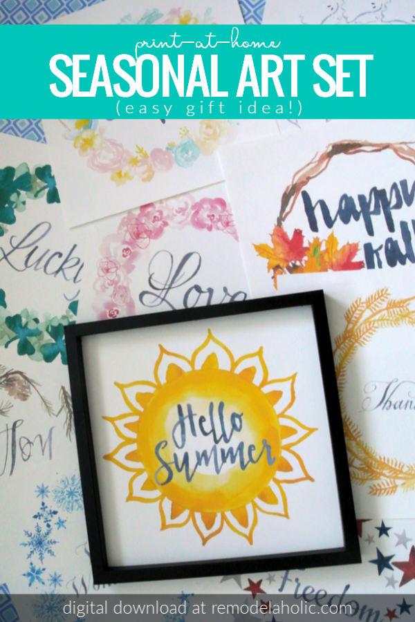Remodelaholic | Printable Seasonal Watercolor Art Set for Easy Holiday ...