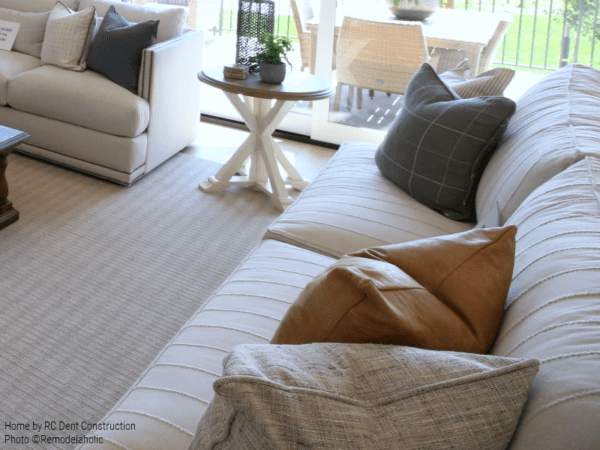 A Neutral Colored Sofa Defines A Space But Doesn't Dominate RC Dent Construction And Remedy Design 2018 Utah Valley Parade Of Homes Featured On Remodelaholic
