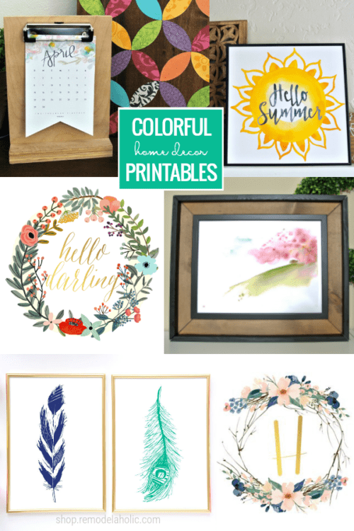 Colorful Wall Art Printables for Spring and Year-Round Decorating ...