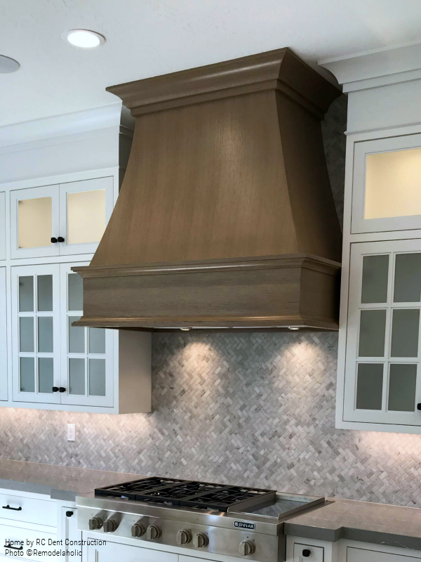 Wooden Range Hood In White Kitchen RC Dent Construction And Remedy Design 2018 Utah Valley Parade Of Homes Featured On Remodelaholic