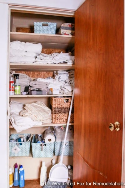 Linen Closet Makeover Before By The Weathered Fox Before