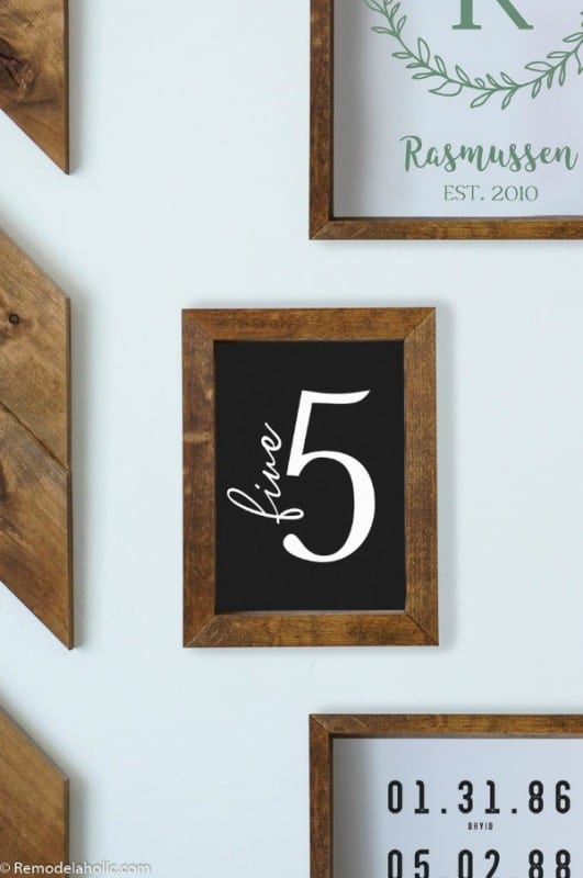 Family Name Number Dates Printable Sign Set #remodelaholic