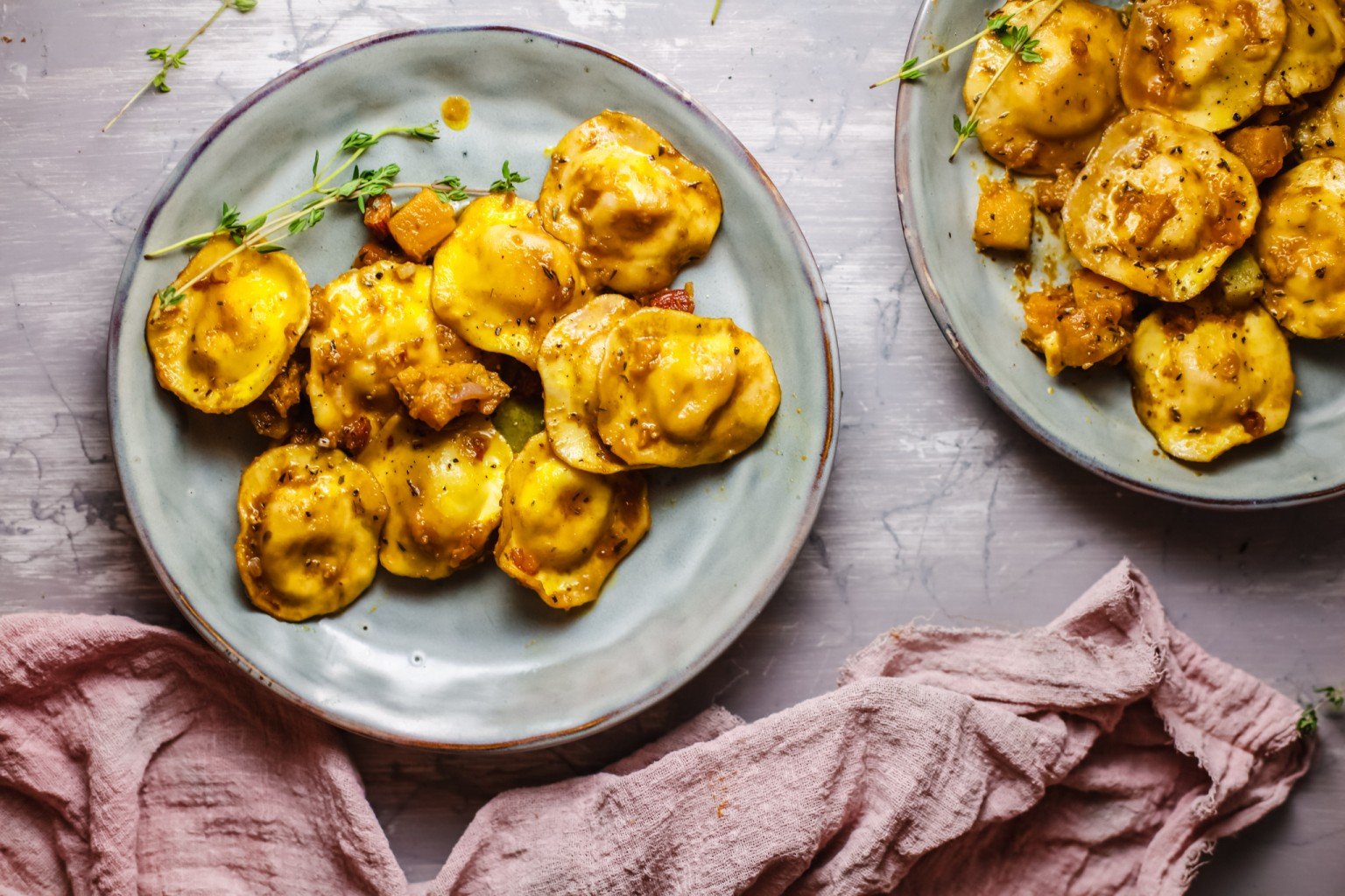 Brown Butter Pumpkin Ravioli.