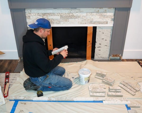 DIY Fireplace Makeover AirStone 1
