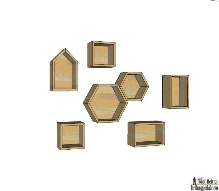 DIY Geometric Display Shelves + An Easy DIY Floating Rope Shelf ...