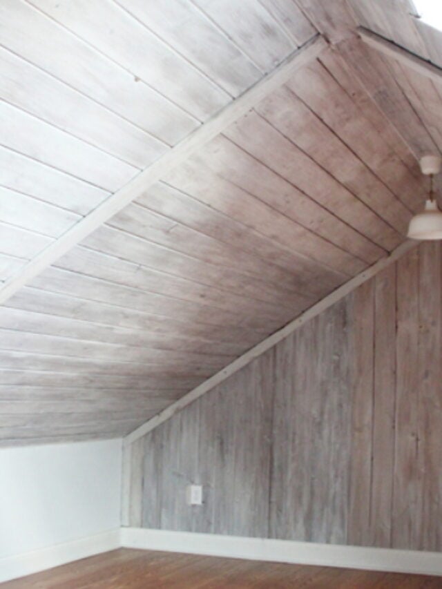 HOW TO WHITEWASH A PLANK WALL AND CEILING Story Remodelaholic