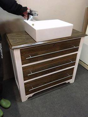 DIY Bathrrom Vanity Made From A Chest Of Drawers